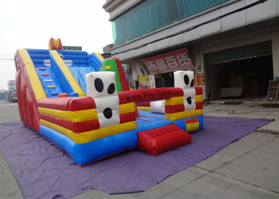 China 0.55mm PVC Tarpaulin Rabbit Inflatable Slide Commercial Fire Retardant supplier