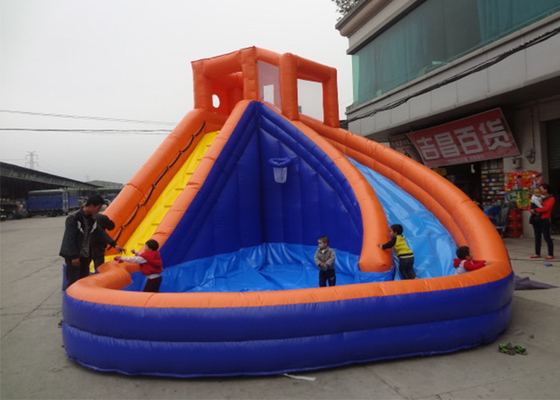 China Amusement Park Inflatable Water Slide , Adult Size Inflatable Water Slide supplier