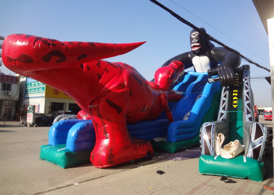 China Big Dianosaur And King Kong Commercial Inflatable Water Slide For Amusement Park supplier