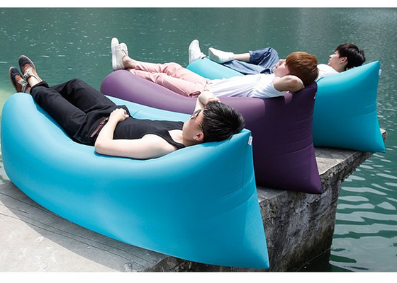 China Outdoor Camping Inflatable Sleeping Bag Air Sofa Hangout  With Logo Printed supplier
