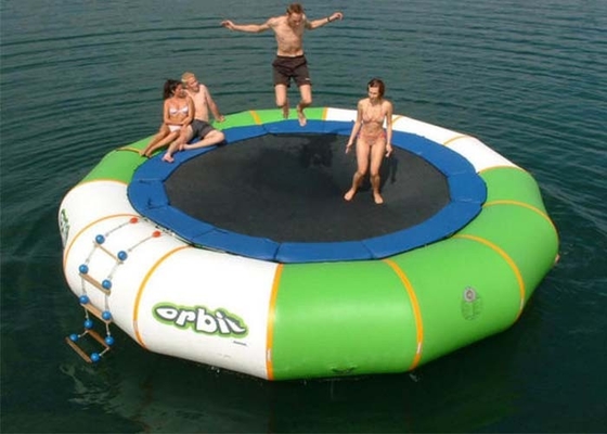 China Exciting 40kg - 200kgs Inflatable Water Toys , Air Bouncer Water Trampolin Waterproof / Fire Retardant supplier