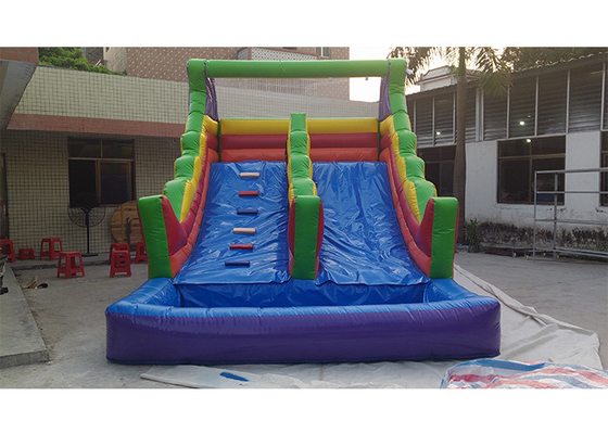 China Commercial PVC Vinyl Giant Inflatable Water Slide For Adult, Commercial Grade PVC Rainbow Inflatable Water Slide supplier