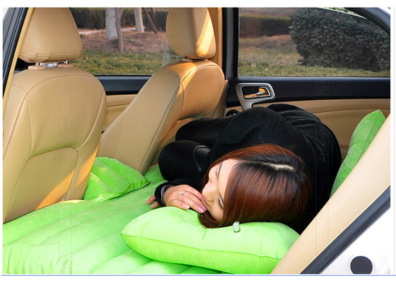 China Waterproof Green Mobile Inflatable Car Bed with No Chemical Scents / Carrying Convenient supplier
