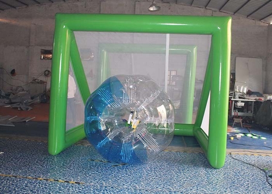 China Green 0.55mm PVC tarpaulin Inflatable sports games Arch Football Goal / Soccar Gate Games supplier