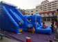 Summer Season Blue Commercial Inflatable Slides With Pool And Slip N Slide supplier