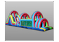 0.5mm PVC Tarpaulin Inflatable Obstacle Course Tunnel Game Double Slide supplier