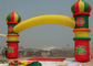 Double Layers Inflatable Archway Rental WIth Baloon In Yellow / Green / Red supplier