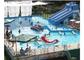 Red / Blue Exciting Floating Water Playground , 0.9mm PVC Giant Inflatable Aqua Park For Wedding supplier