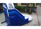 Small Blue Commercial Inflatable Water Slide , PVC iInflatable Water Slide With Pool supplier