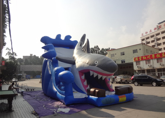 China 7.5m Commercial Inflatable Slide / Big Shark Water Slide With Blower supplier