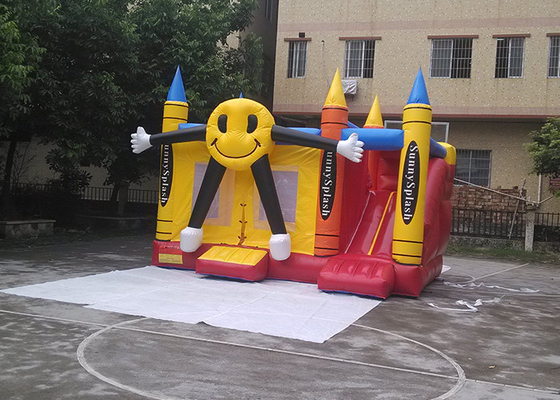 China Commercial Grade Durable Smile Face Inflatable Jumping House For Party supplier