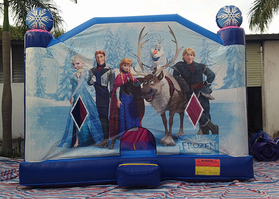 China Large Frozen Princess Happy Hop Inflatable Bounce House Inside Slide supplier