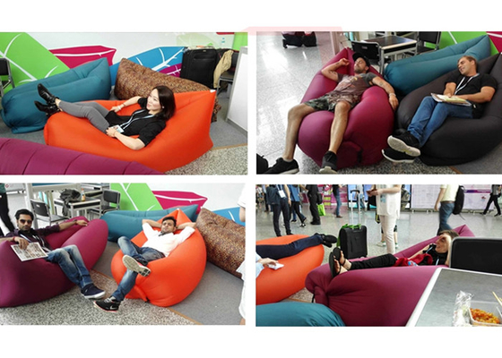 China Outdoor 100% Nylon Inflatable Sofa Bag , Easy To Carrying Camping Inflatable Sleeping Sofa supplier