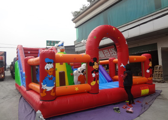 China Mickey Inflatable Park Waterproof , Wonderful Inflatable Water Park For Public Garden supplier