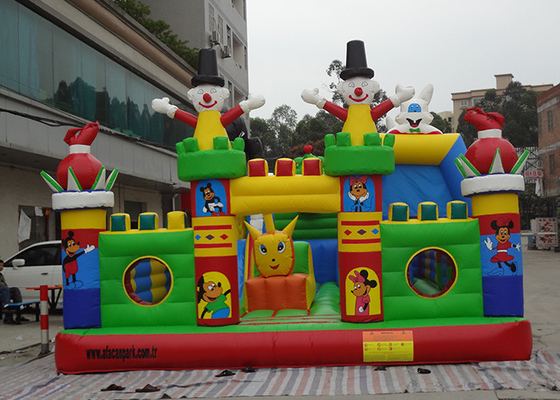 China 0.55mm PVC Tarpaulin Flower Fairies Inflatable Fun City Playground For Fun Games supplier