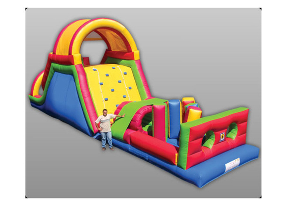 China Giant Inflatable Outdoor Play Equipment , Tunnel Obstacle Course For Amusement Park supplier
