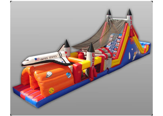 China Exciting Hand Painting Rock Inflatable Obstacle Course Sports Recreation City supplier