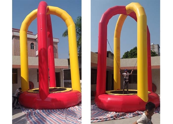 China Custom Printed Soft Inflatable Bungee Trampoline For Playground supplier