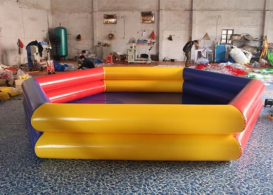 China Yellow / Red Portable Rectangular Large PVC Inflatable Water Pool For Outdoor / Indoor supplier