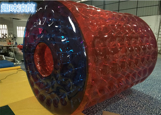 China 0.7mm TPU Red Inflatable Body Balls / Human Sized Large Inflatable Beach Balls supplier
