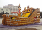 Durable PVC Tarpaulin Giant Pirate Ship Commercial Inflatable Slide For Rent supplier