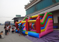 Double Lane Commercial Inflatable Slide Obstacle And Playground Inside supplier