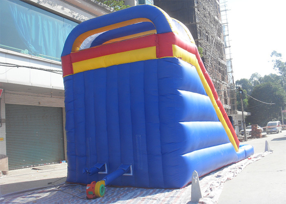 Thickness 0.55mm PVC Heavy Duty Rainbow inflatable water slides With Pool supplier