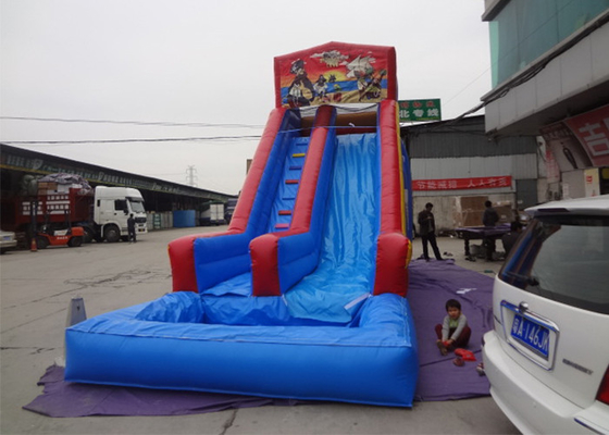 Pirate Theme Printing Commercial Inflatable Water Slide And Pool supplier