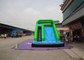 Plato Material Sewing Inflatable Wet Slide , Grenn And Black Water Inflatable Slide supplier