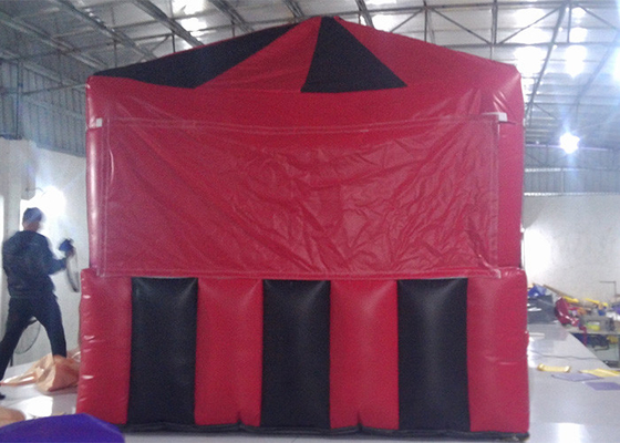 Red / Black Small Cube Shaped Inflatable Air Tent For Wedding Or Exhibition PVC Tarpaulin supplier