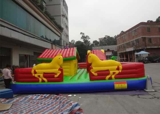 Interesting Inflatable Fun City Playground Bouncy House With Air Blower supplier