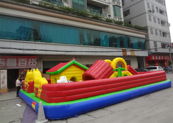 Interesting Inflatable Fun City Playground Bouncy House With Air Blower supplier
