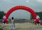 Double Layers Inflatable Archway Rental WIth Baloon In Yellow / Green / Red supplier