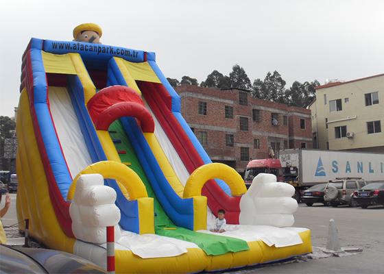 Durable PVC Tarpaulin Water Slide For Kids , Giant Inflatable Slide For Rental Business supplier