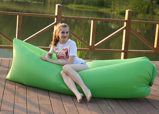 Custom Lazy Hangout Inflatable Sleeping Bag / Sofa / Banana Bag For Camping supplier